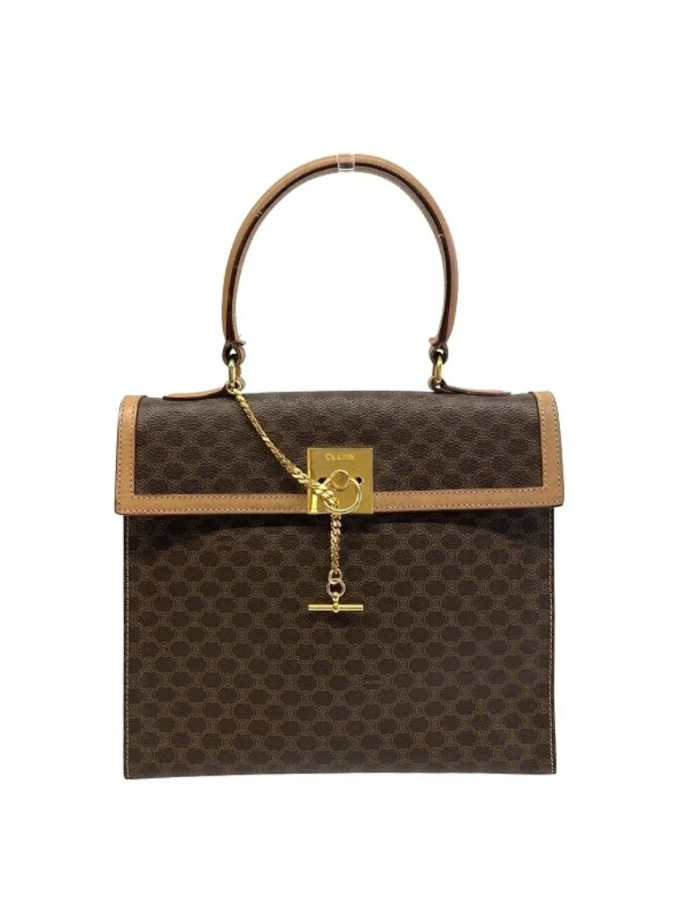 Celine Macadam Handbag Brown